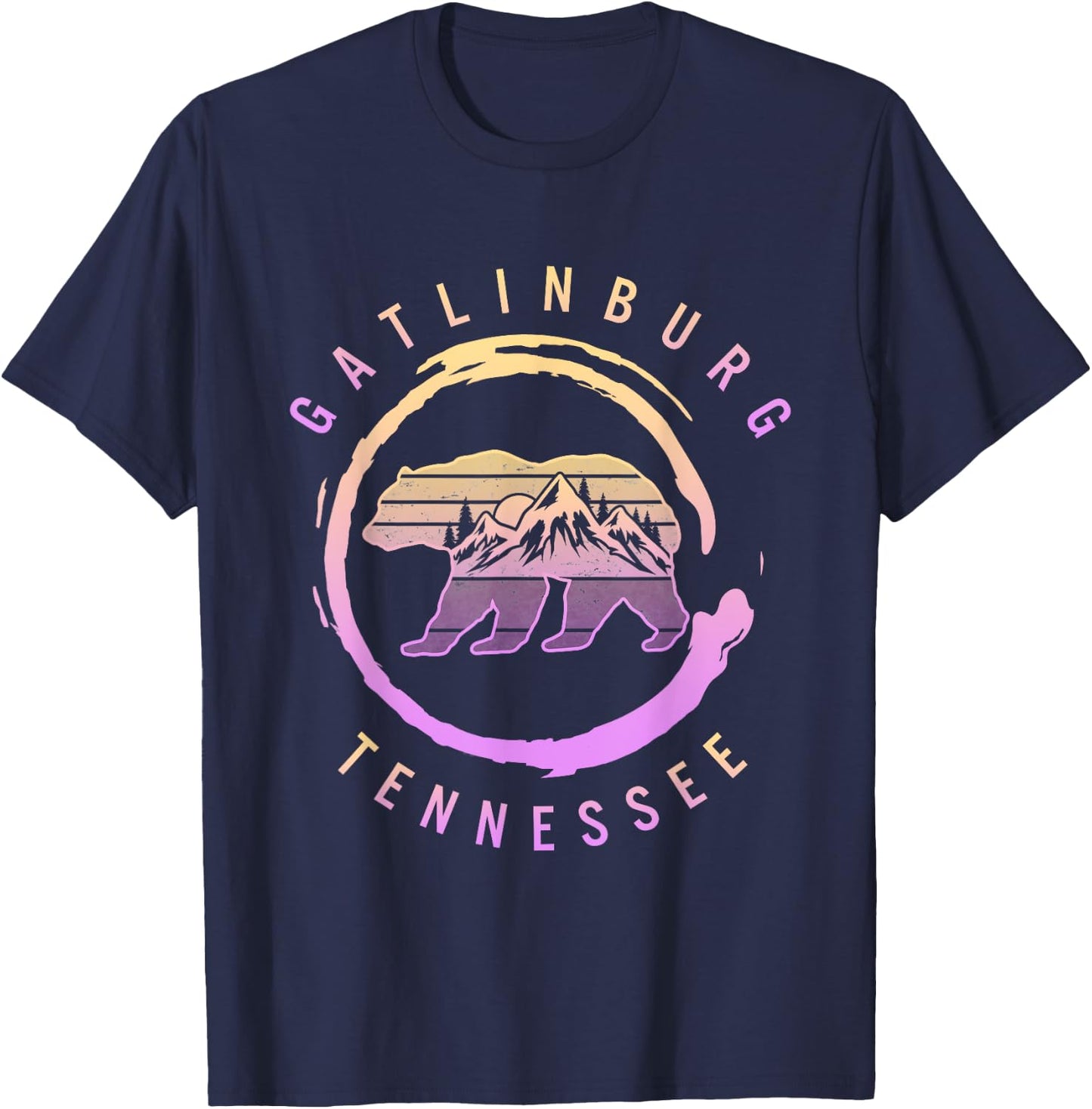 Gatlinburg Tennessee Great Smoky Mountains Bear Souvenir T-Shirt - T-Shirt | Navy