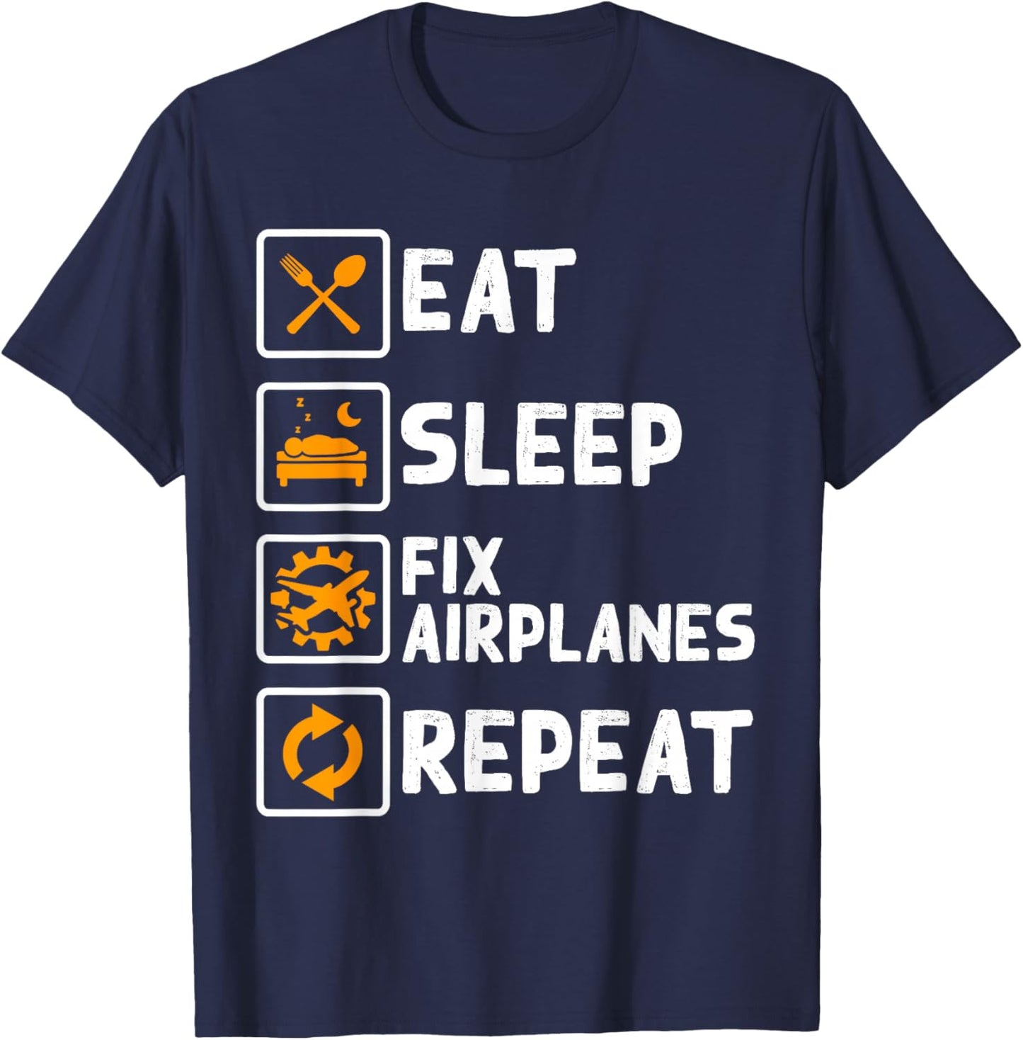 Funny Airplane Mechanic Aircraft Aviation Technician Gift T-Shirt - T-Shirt | Navy