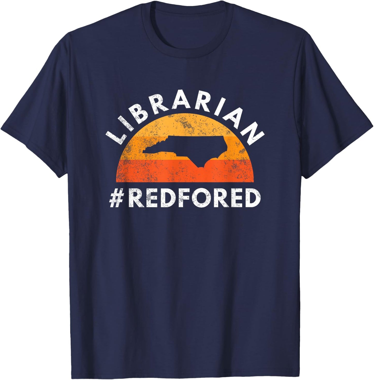 Red For Ed North Carolina Librarian Public Education T-Shirt - T-Shirt | Navy