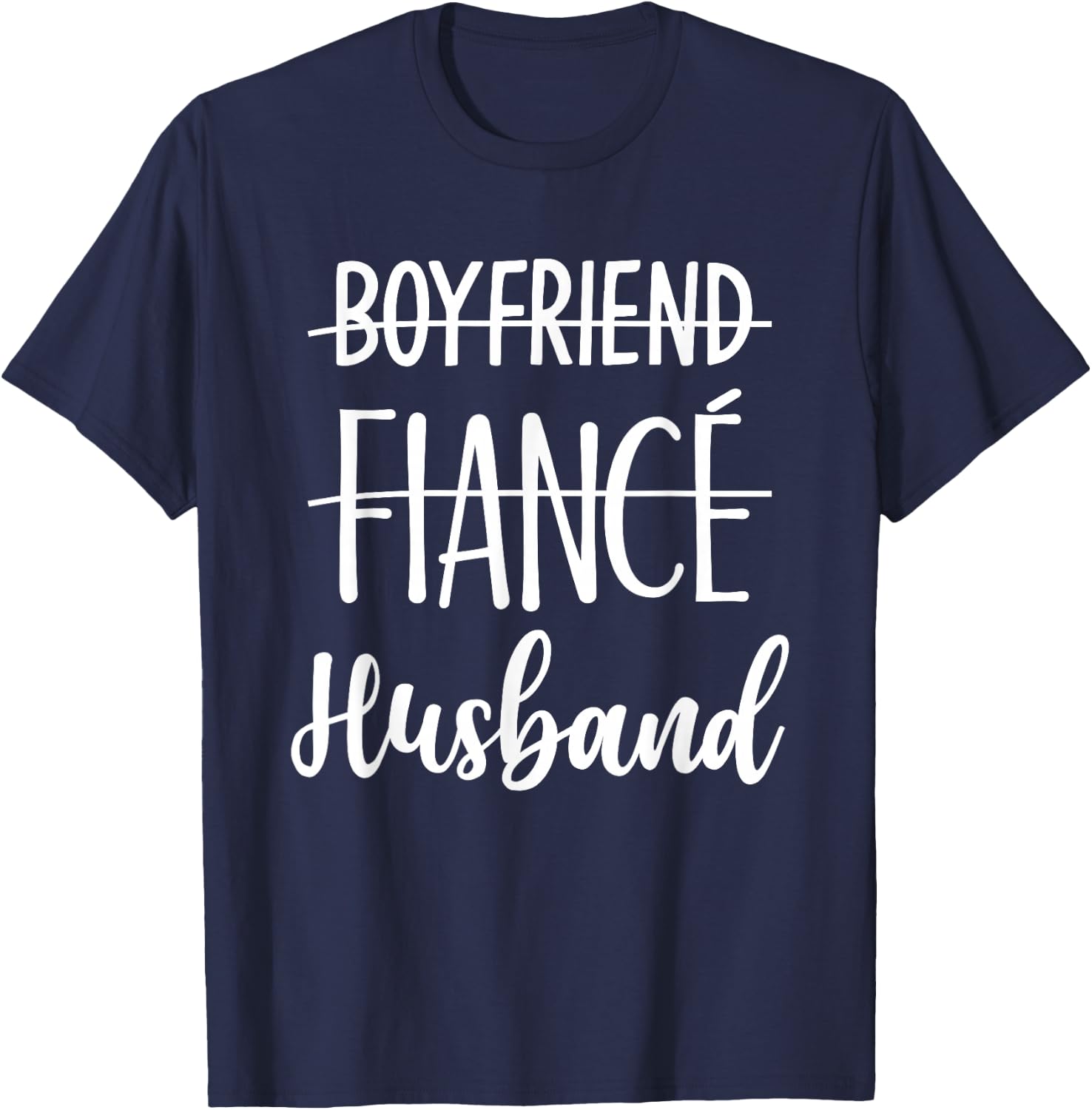 Married Man Wedding Gifts Boyfriend Fiance Husband Wedding Honeymoon T-Shirt - T-Shirt | Navy
