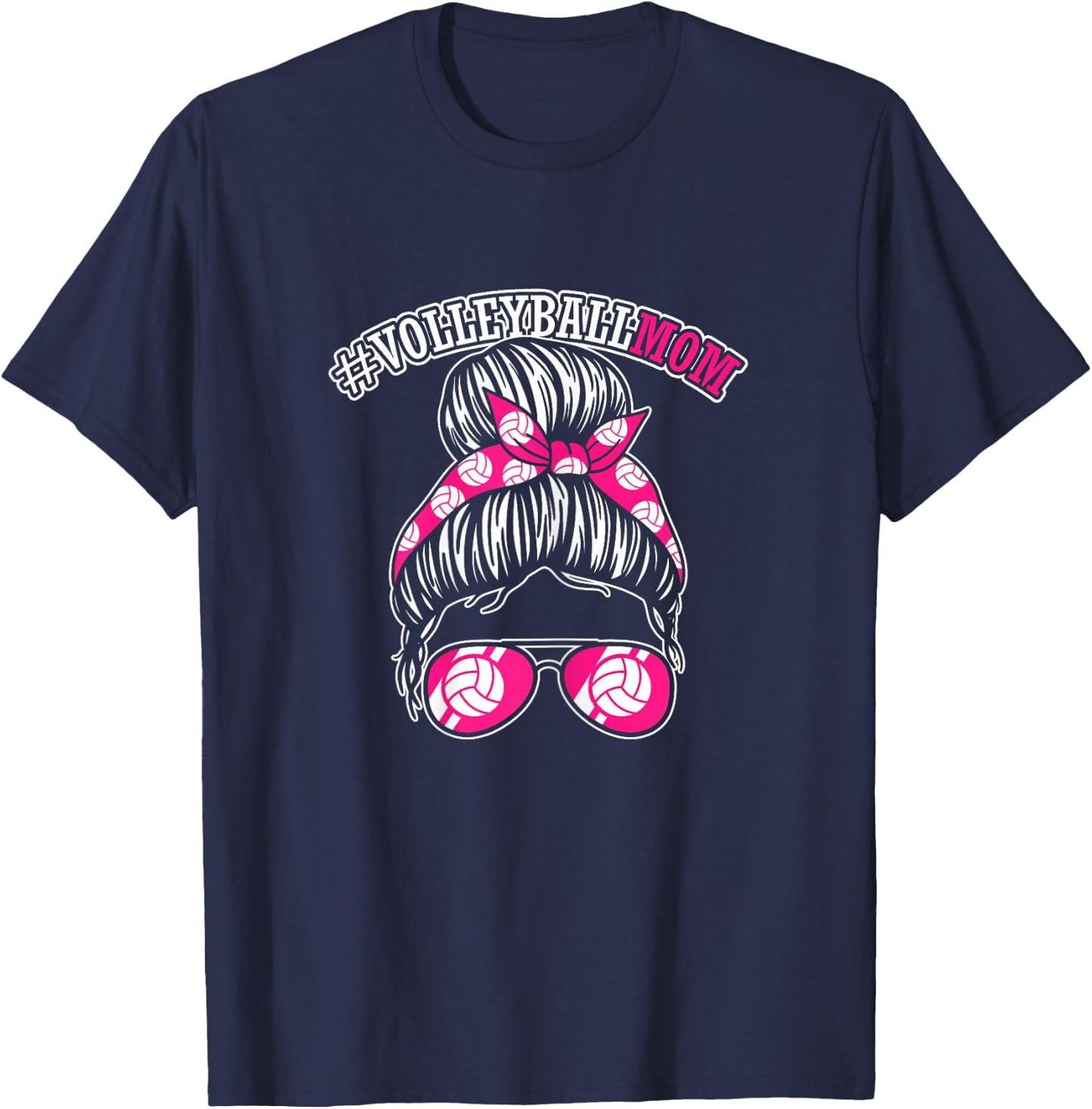 Volleyball Mom | Son Daughter Volleyball Player T-Shirt - T-Shirt | Navy