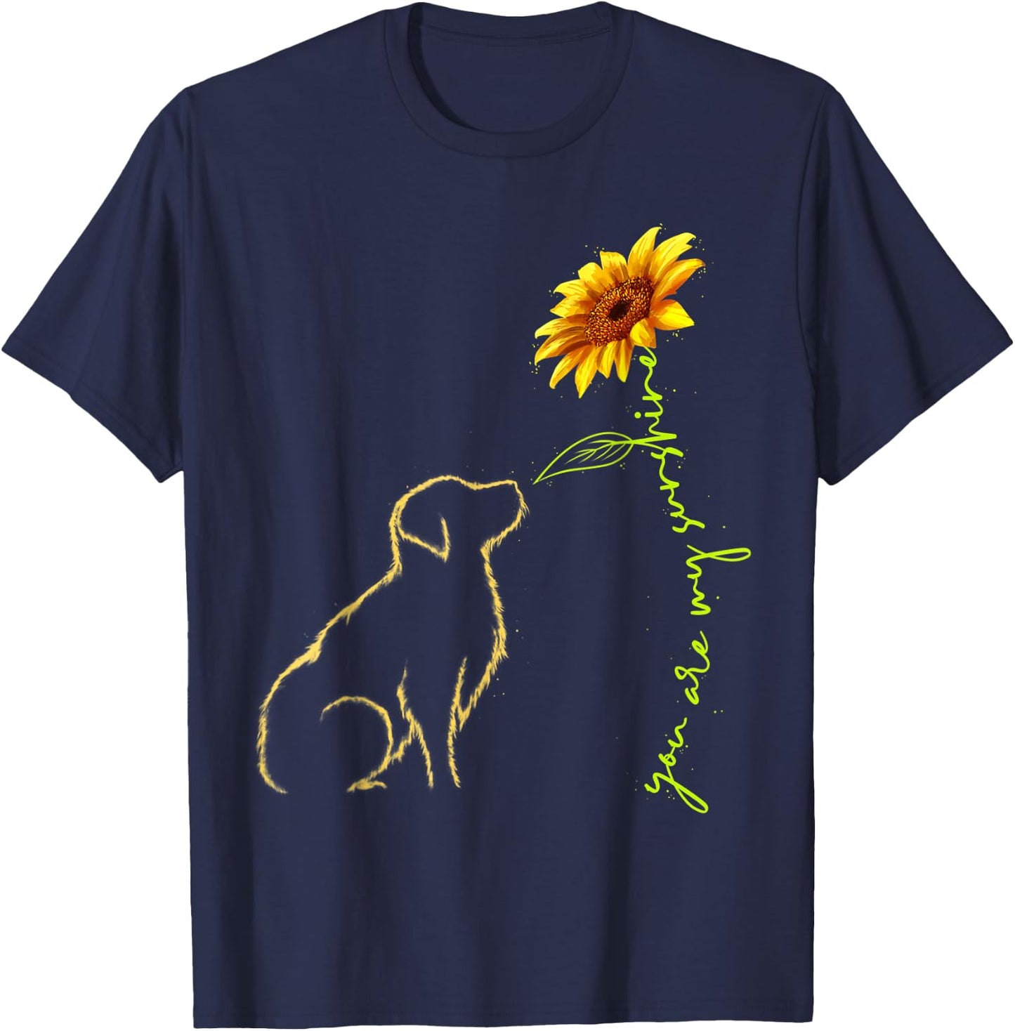 Cute Dog You Are My Sunshines Golden Retrievers Women T-Shirt - T-Shirt | Navy