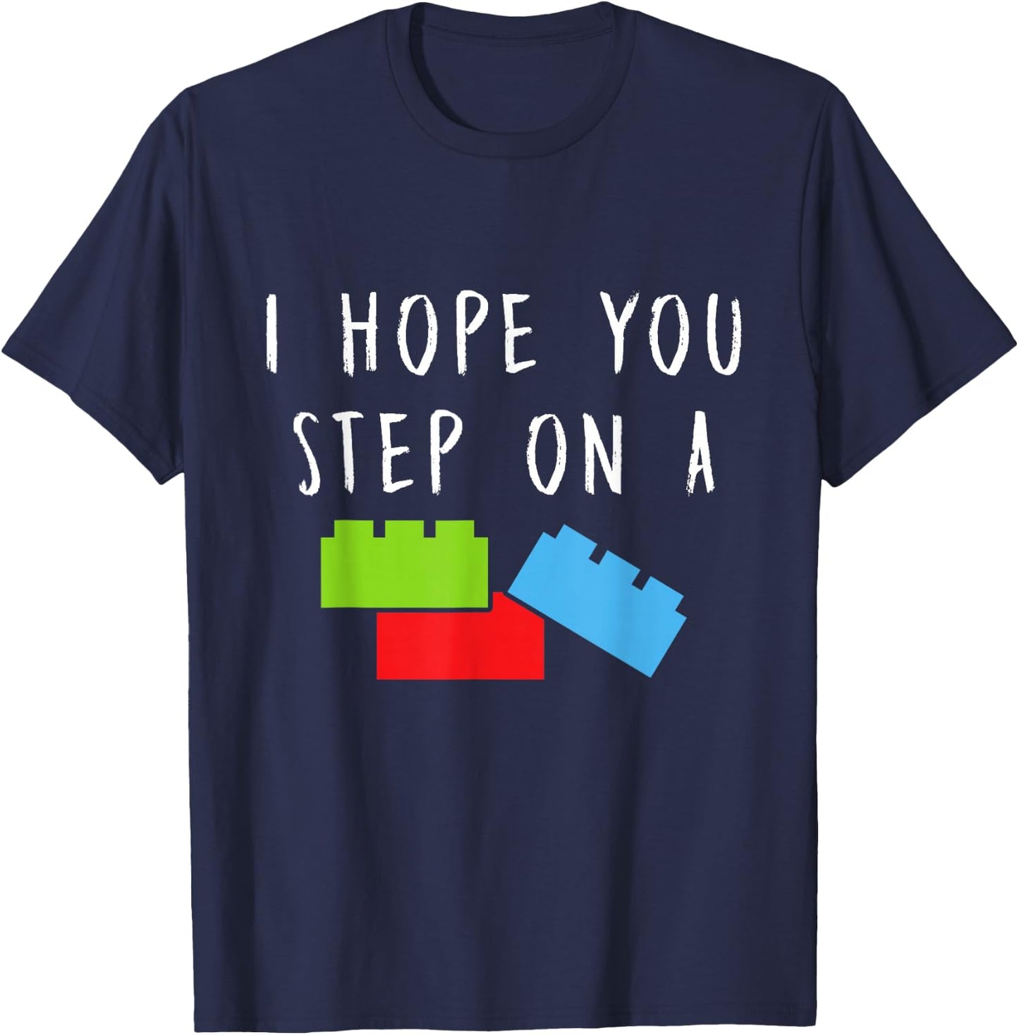 Funny Building Blocks Master Builder Bricks Construction T-Shirt - T-Shirt | Navy