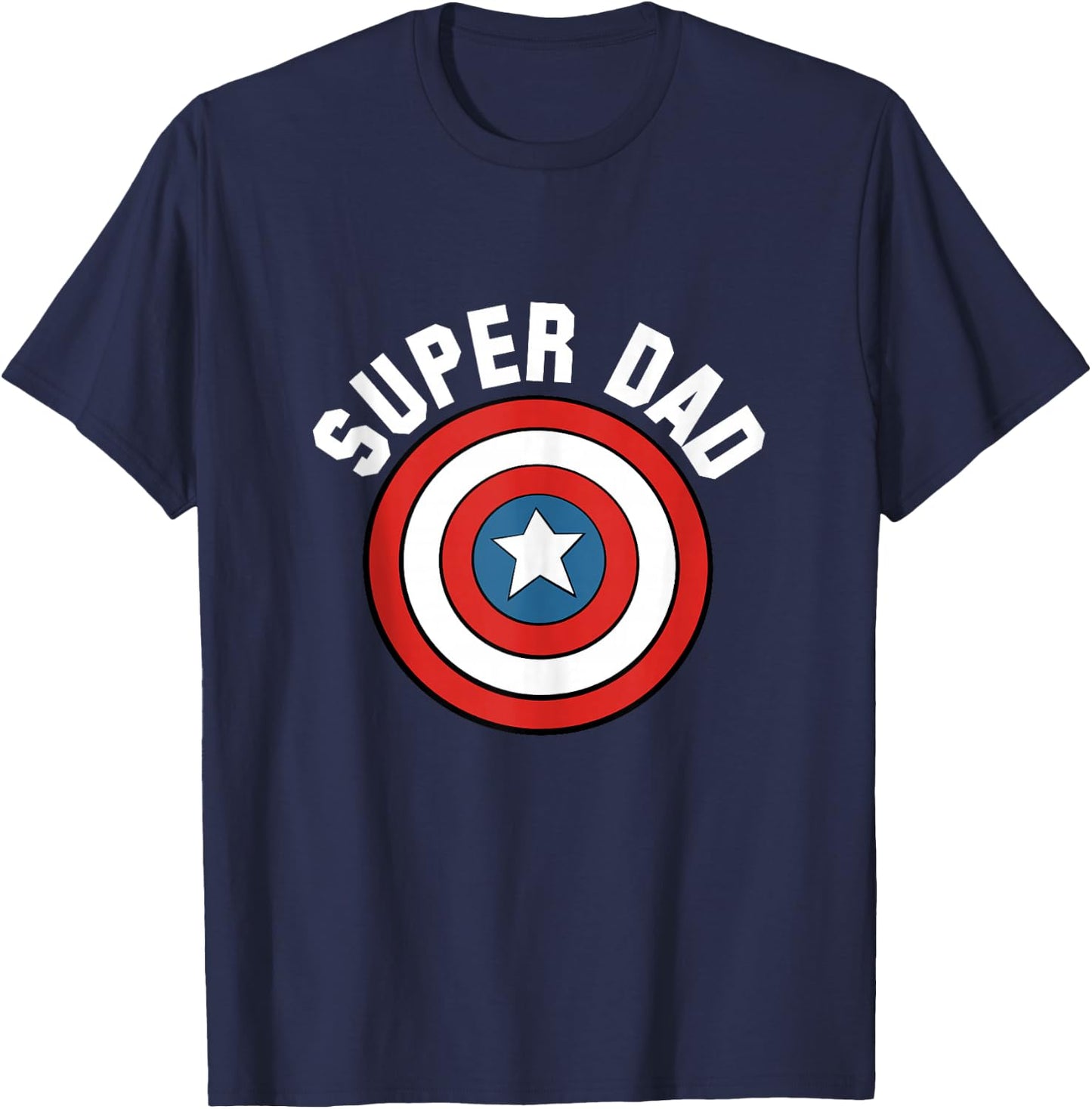 Marvel Father's Day Super Dad Captain America Shield T-Shirt - T-Shirt | Navy