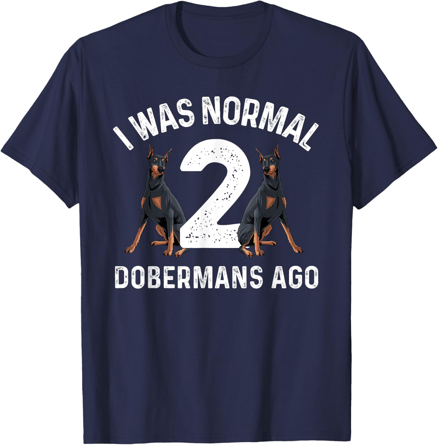 Cool Doberman Art Women Doberman Pinscher Dog Lover Small T-Shirt - T-Shirt | Navy