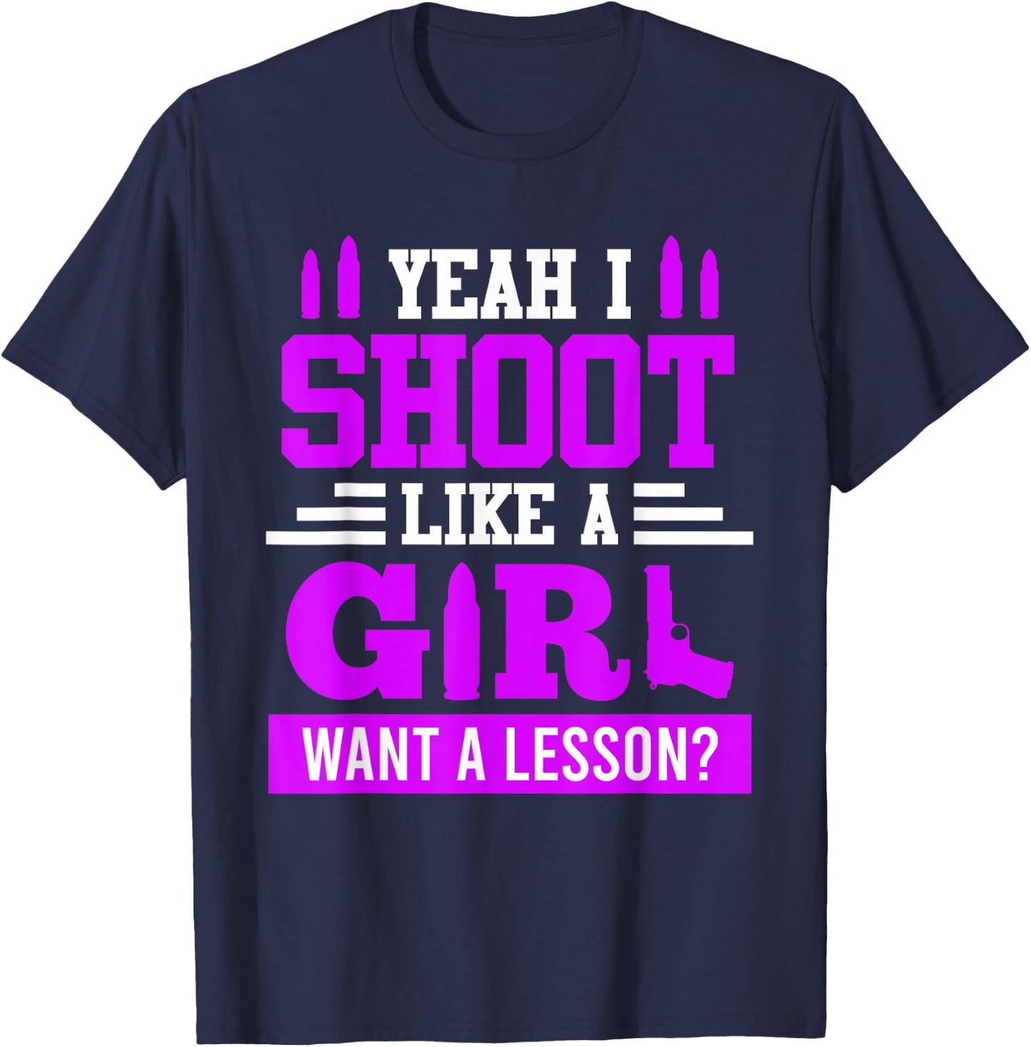 Shoot like a Girl Women's Shooting T-Shirt - T-Shirt | Navy