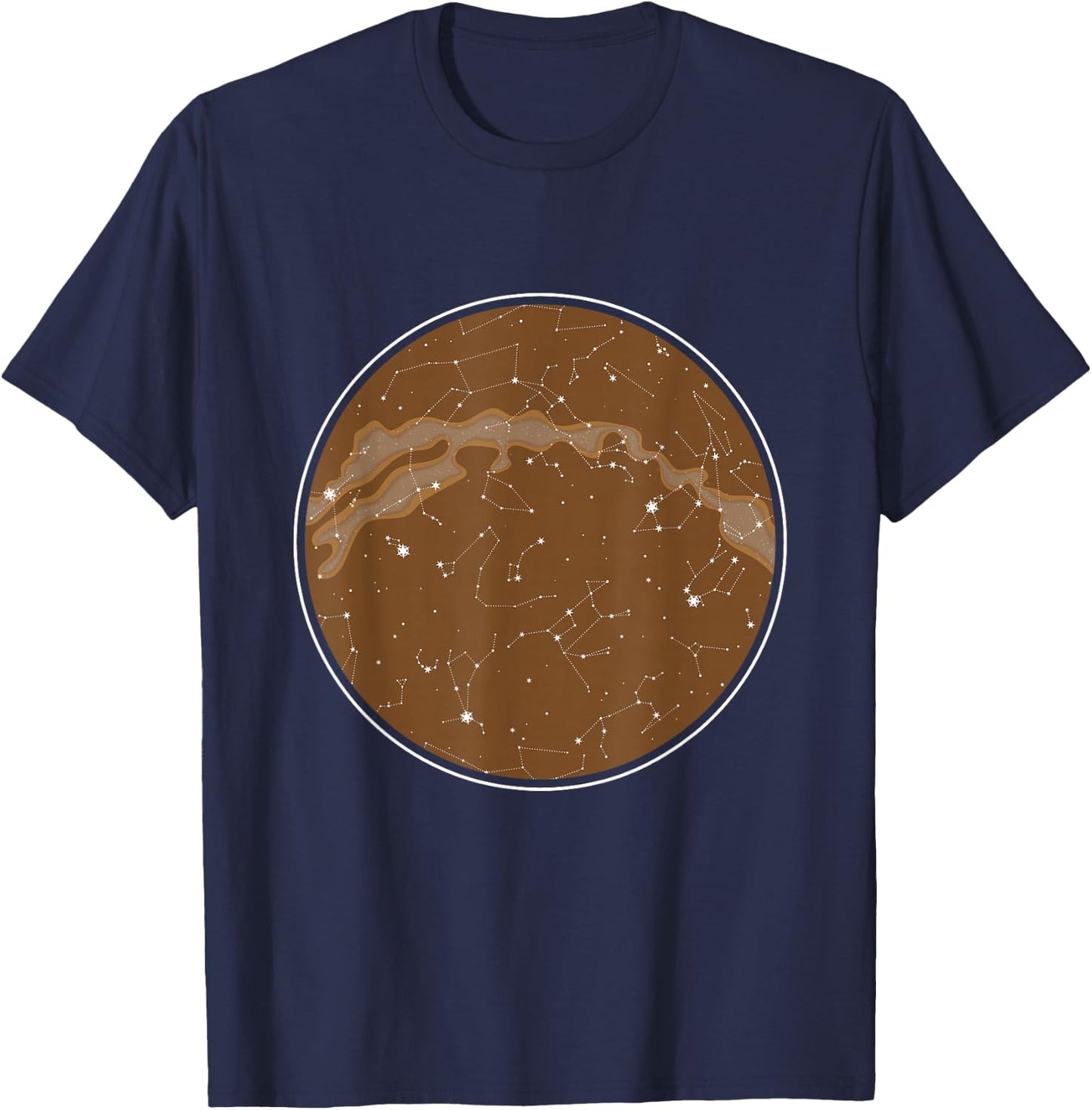 Mythology Map - Stargazing Constellation Astrology Stargazer T-Shirt - T-Shirt | Navy