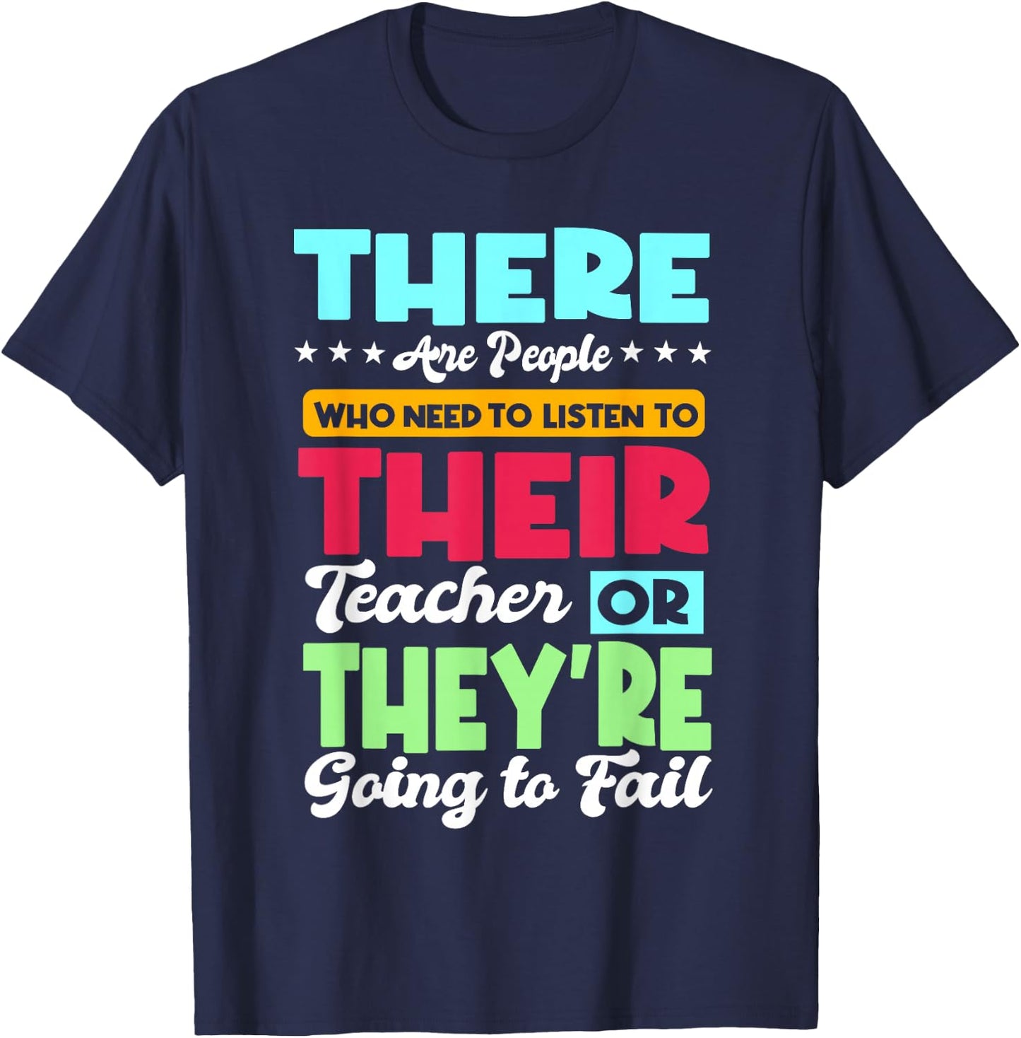 English Teacher Grammar Grammarians Grammatical Rules T-Shirt - T-Shirt | Navy