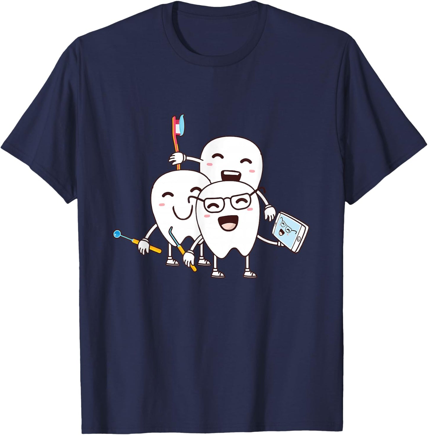 Molar Selfie - Funny Dentist Teeths - Tooth Smile Dentistry T-Shirt - T-Shirt | Navy