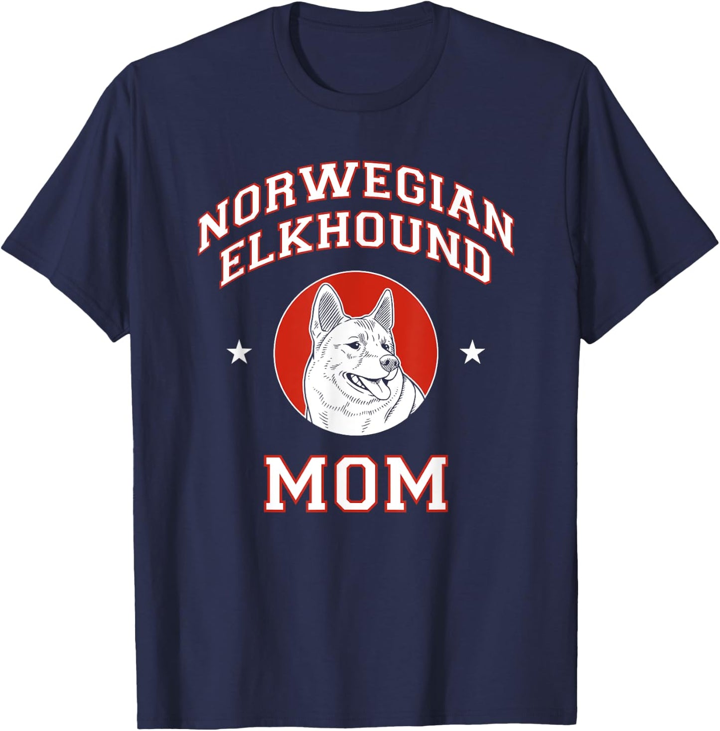 Norwegian Elkhound Mom Dog Mother T-Shirt - T-Shirt | Navy