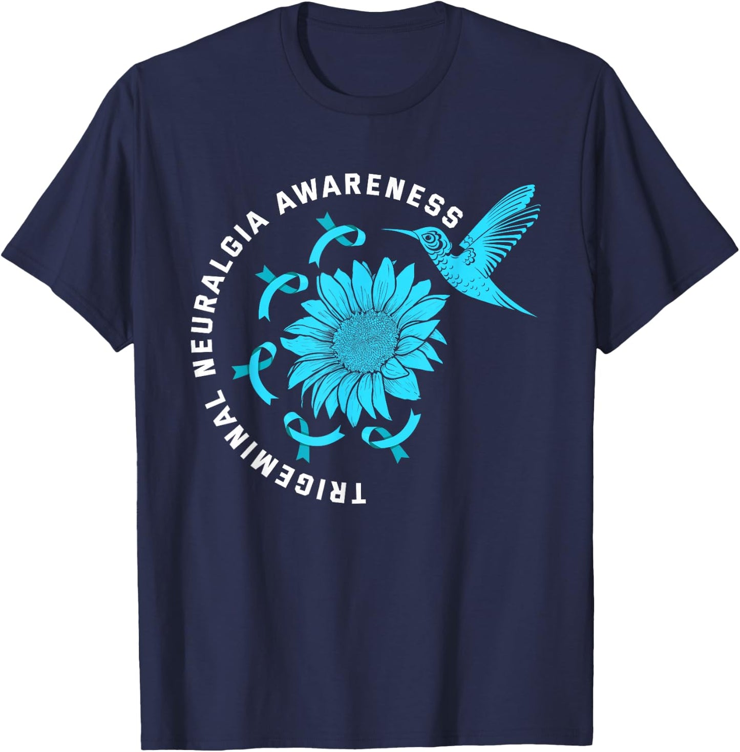 Trigeminal Neuralgia Warrior Trigeminal Neuralgia Awareness T-Shirt - T-Shirt | Navy