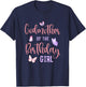 Godmother of Birthday Girl Butterfly Party Matching Family T-Shirt - T-Shirt | Navy