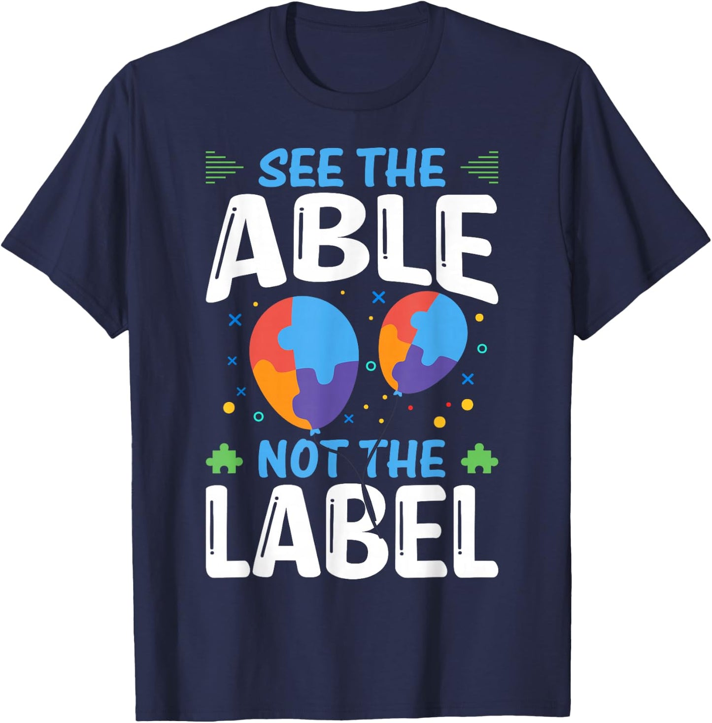 See The Able Not The Label T-Shirt - T-Shirt | Navy