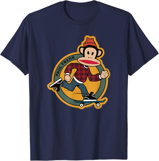 Paul Frank Julius Skateboarding Poster T-Shirt - T-Shirt | Navy