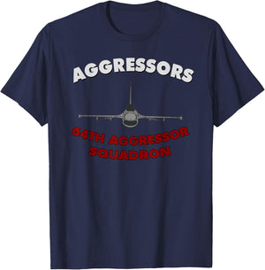 64th Aggressor Squadron Nellis AFB F-16 Jet T-Shirt - T-Shirt | Navy