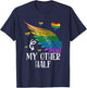 My Other Half LGBT Matching Couple Rainbow Wings Gay Lesbian T-Shirt - T-Shirt | Navy