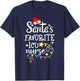 Merry Christmas Nurse Crew RN Santa's Favorite ICU Nurse T-Shirt - T-Shirt | Navy