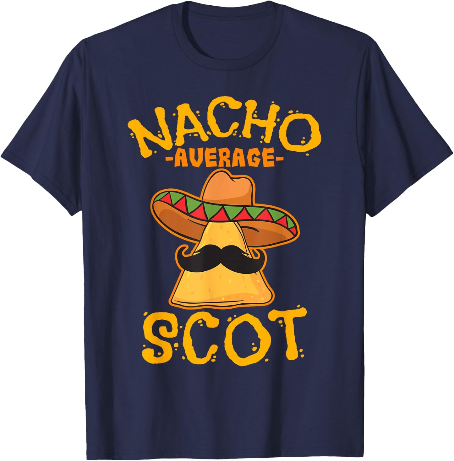 Nacho Average Scot Heritage Scotland Roots T-Shirt - T-Shirt | Navy