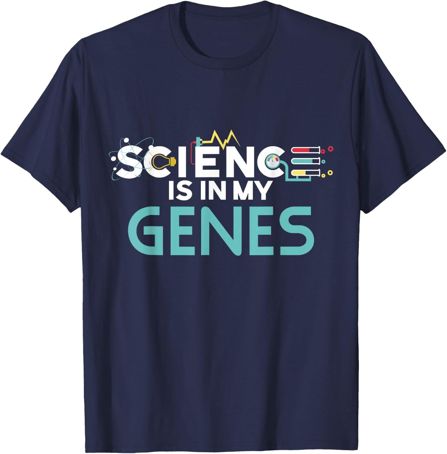 Science Is In My Genes Shirt, DNA , Genetics T-Shirt - T-Shirt | Navy