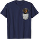 Dachshund Cap Dachshund Chest Bag Pocket Dog Owners T-Shirt - T-Shirt | Navy
