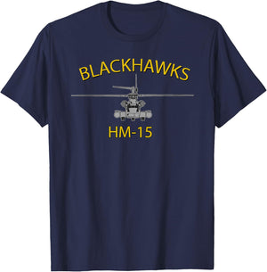 HM-15 Blackhawks MH-53 Helicopter Squadron T-Shirt - T-Shirt | Navy