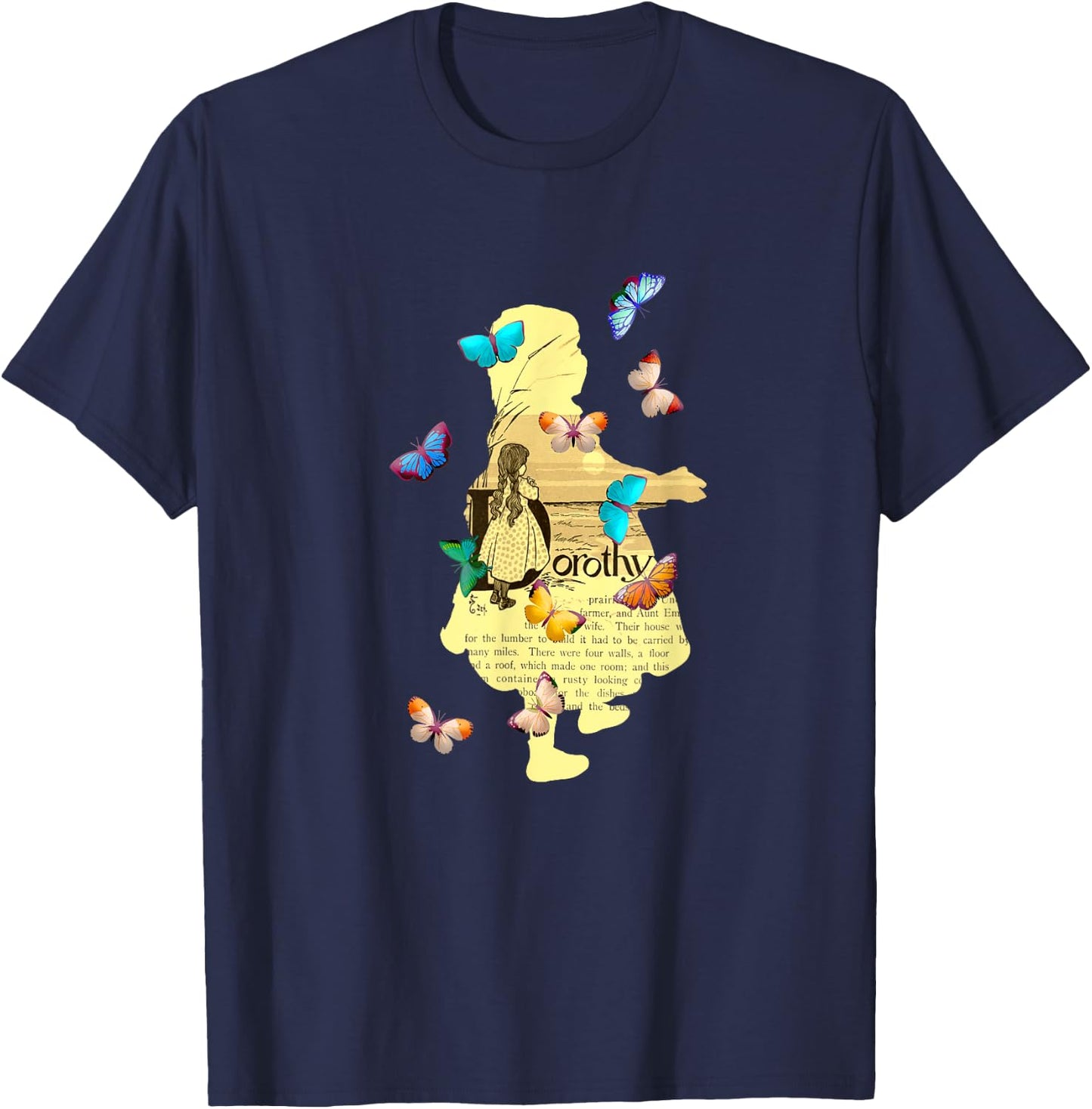 Dorothy Gale Wizard of Oz, Vintage Fairy Tale Book Art Style T-Shirt - T-Shirt | Navy