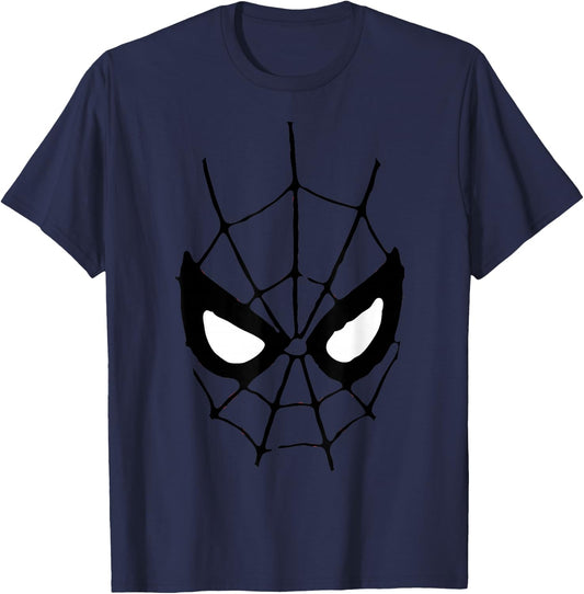 Marvel Spiderman Retro Comic Big Face T-Shirt - T-Shirt | Navy