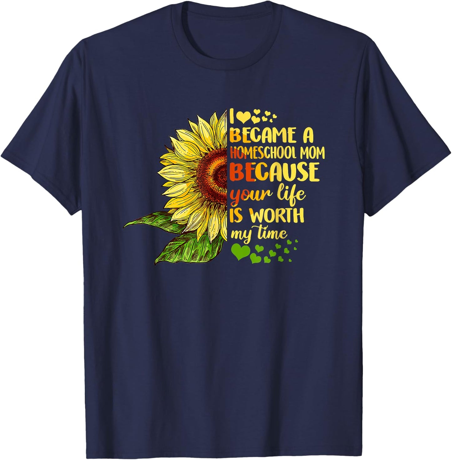 I Became Homeschool Mom Costume Back To School T-Shirt - T-Shirt | Navy