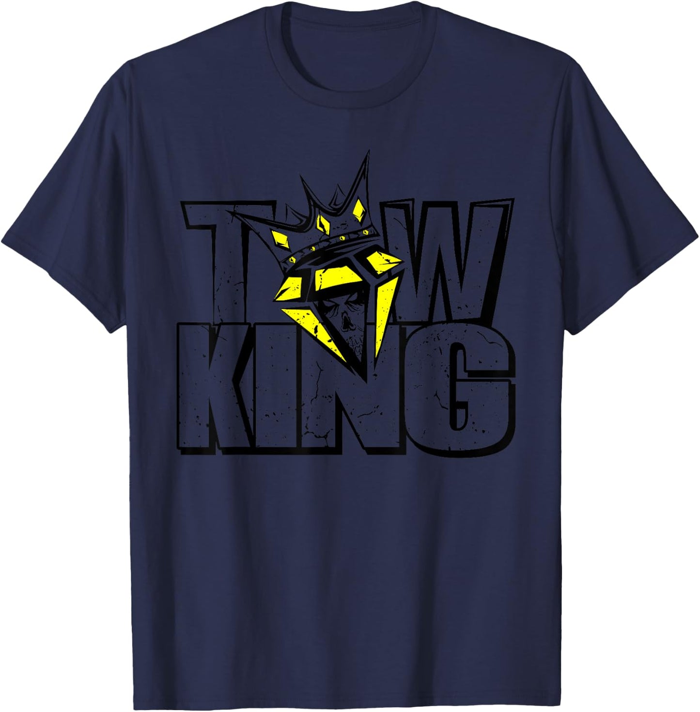 Tow King Tow Truck Operator Logo T-Shirt - T-Shirt | Navy