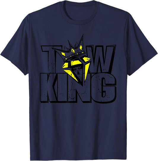 Tow King Tow Truck Operator Logo T-Shirt - T-Shirt | Navy