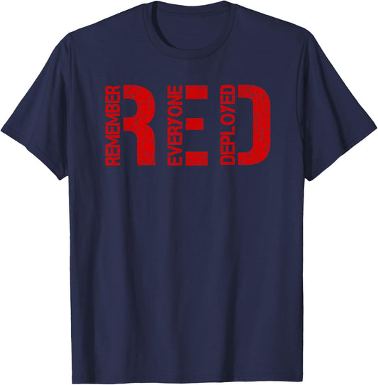 Red Friday Military Veteran Remember Everyone Deployed T-Shirt - T-Shirt | Navy