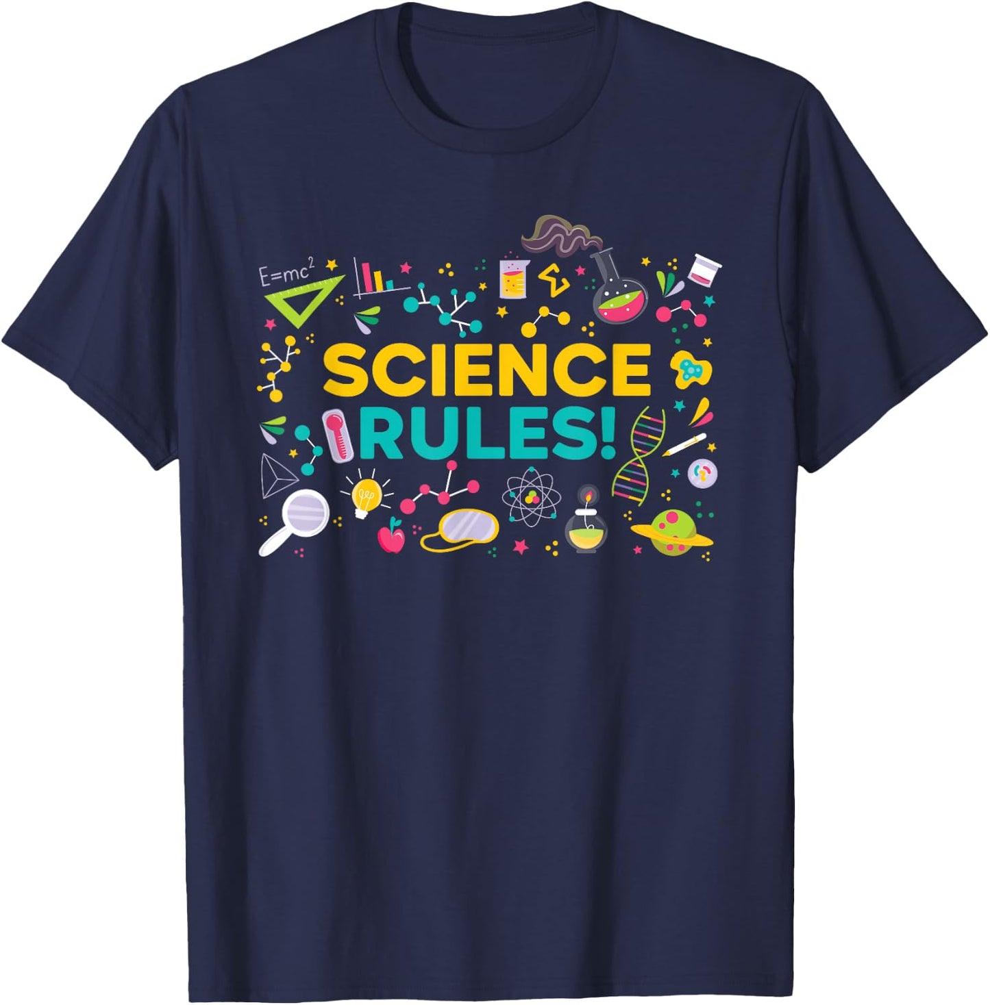 Science Rules Future Scientist Chemistry Biology T-Shirt - T-Shirt | Navy