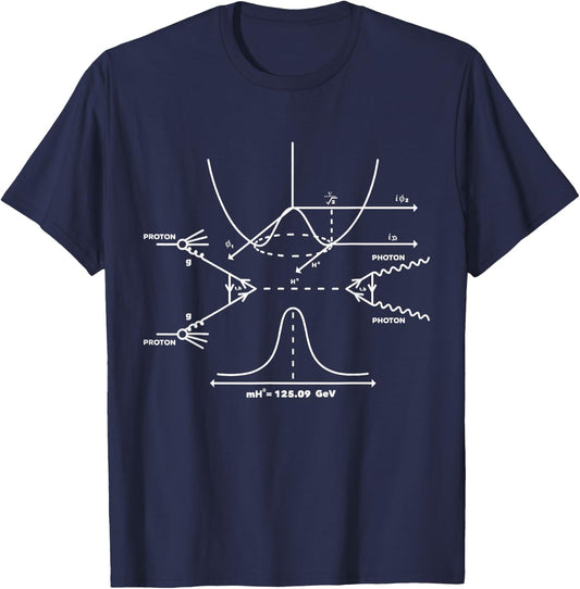 Physics Photon Double Slit Interference Astrophysicist T-Shirt - T-Shirt | Navy