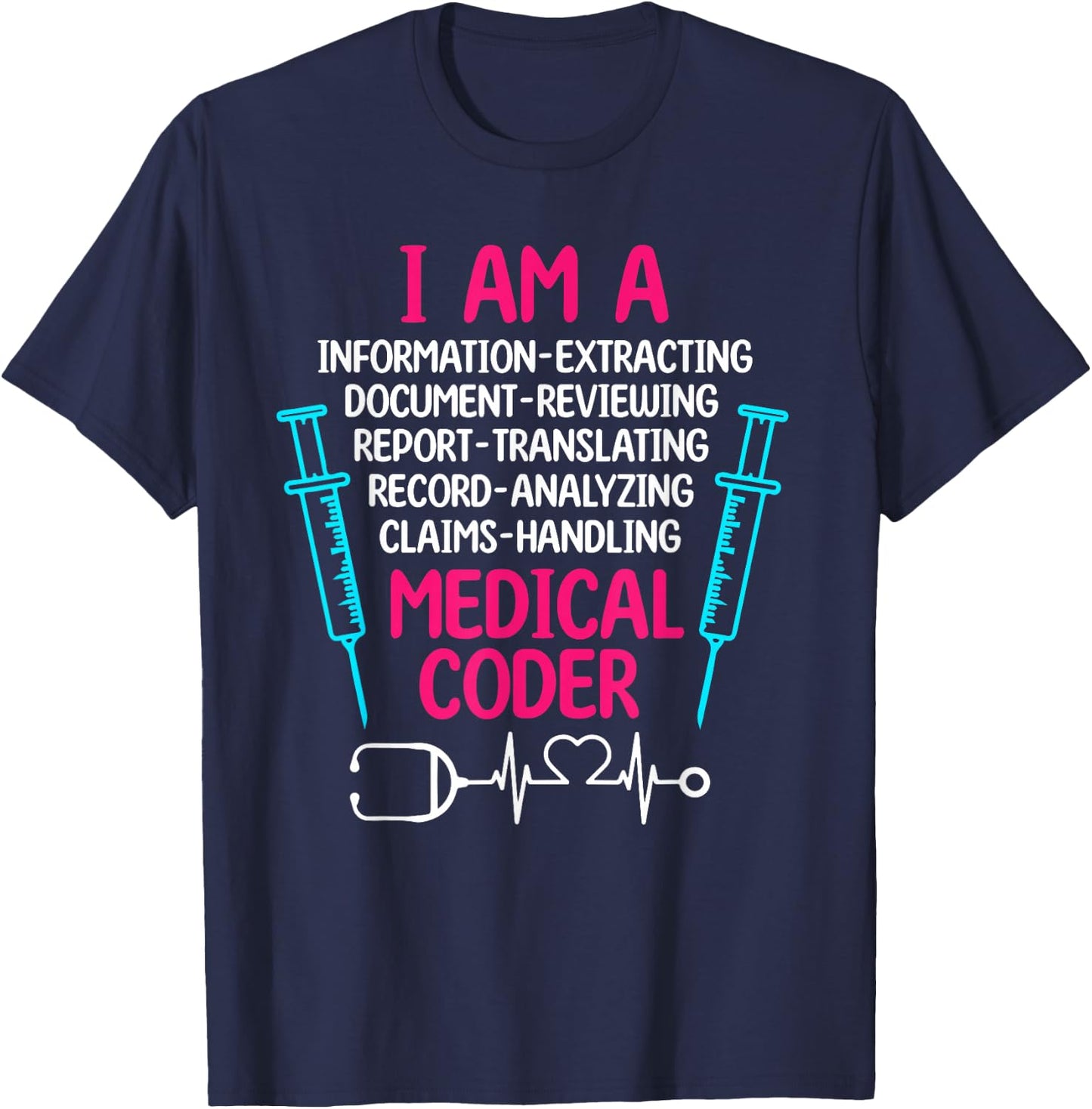 Medical Coder T-Shirt - T-Shirt | Navy