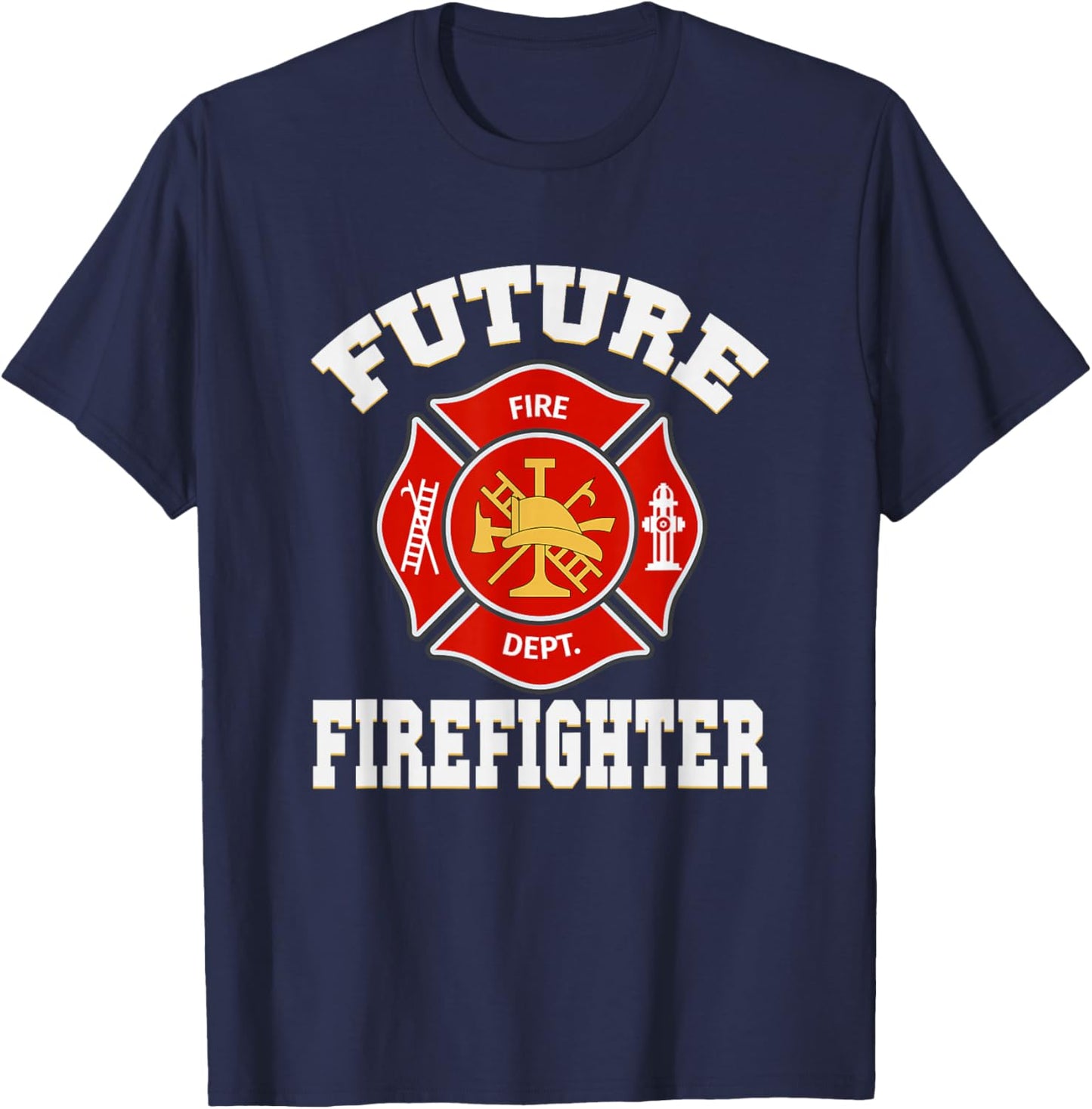 Firefighter Quotes Future Firefighter - Men's Black Short Sleeve Classic Fit - Small T-Shirt - T-Shirt | Navy