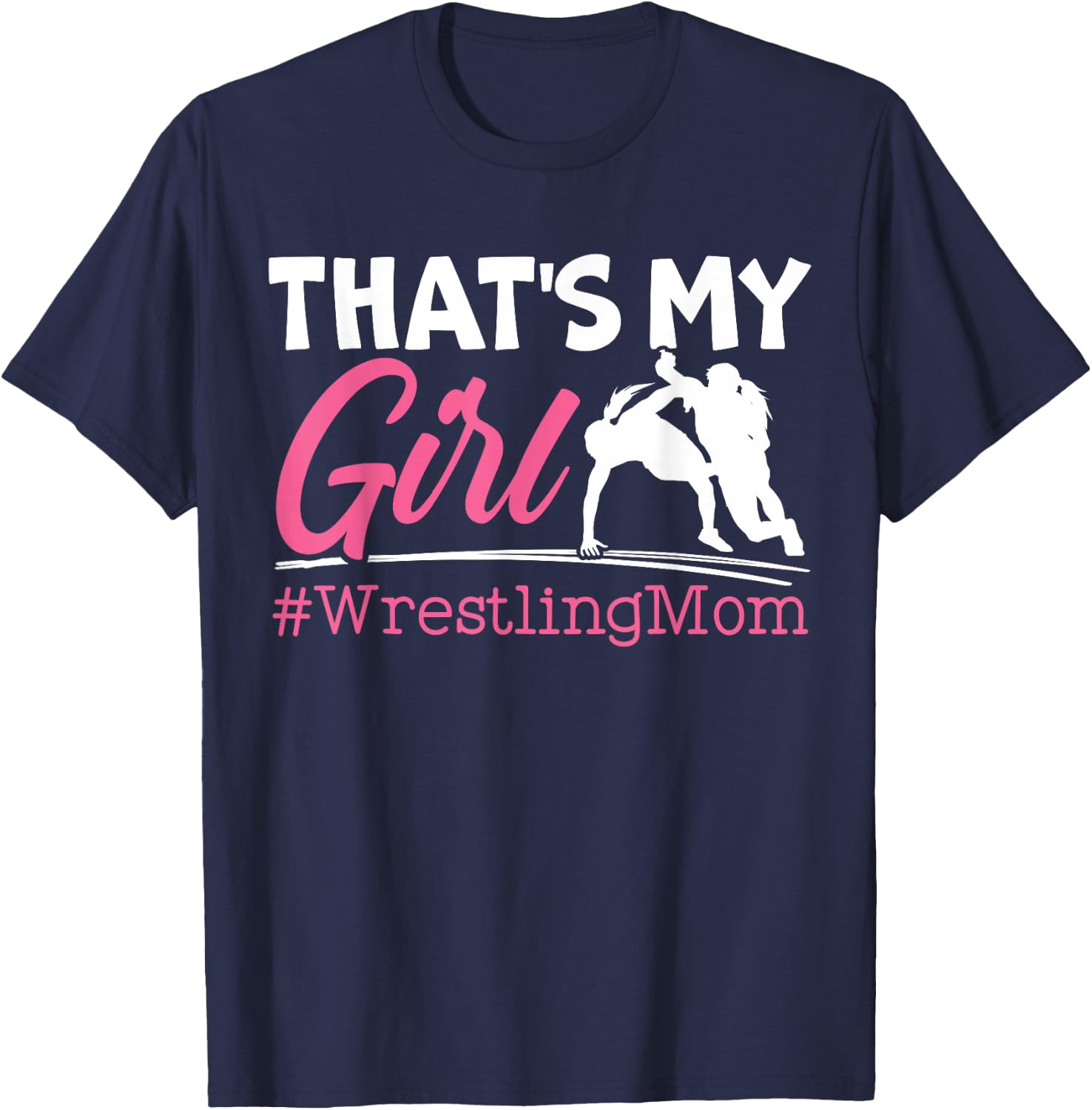 Women's Wrestling Mom Proud Mom T-Shirt - T-Shirt | Navy