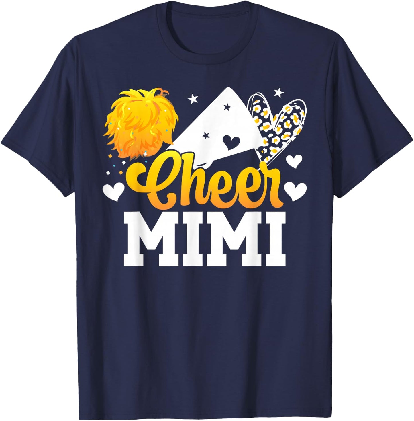 Cheer Mimi Of A Cheerleader Mimi Cheerleading Mimi Grandma T-Shirt - T-Shirt | Navy