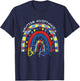 Be Kind Autism Awareness Acceptance Rainbow Choose Kindness T-Shirt - T-Shirt | Navy