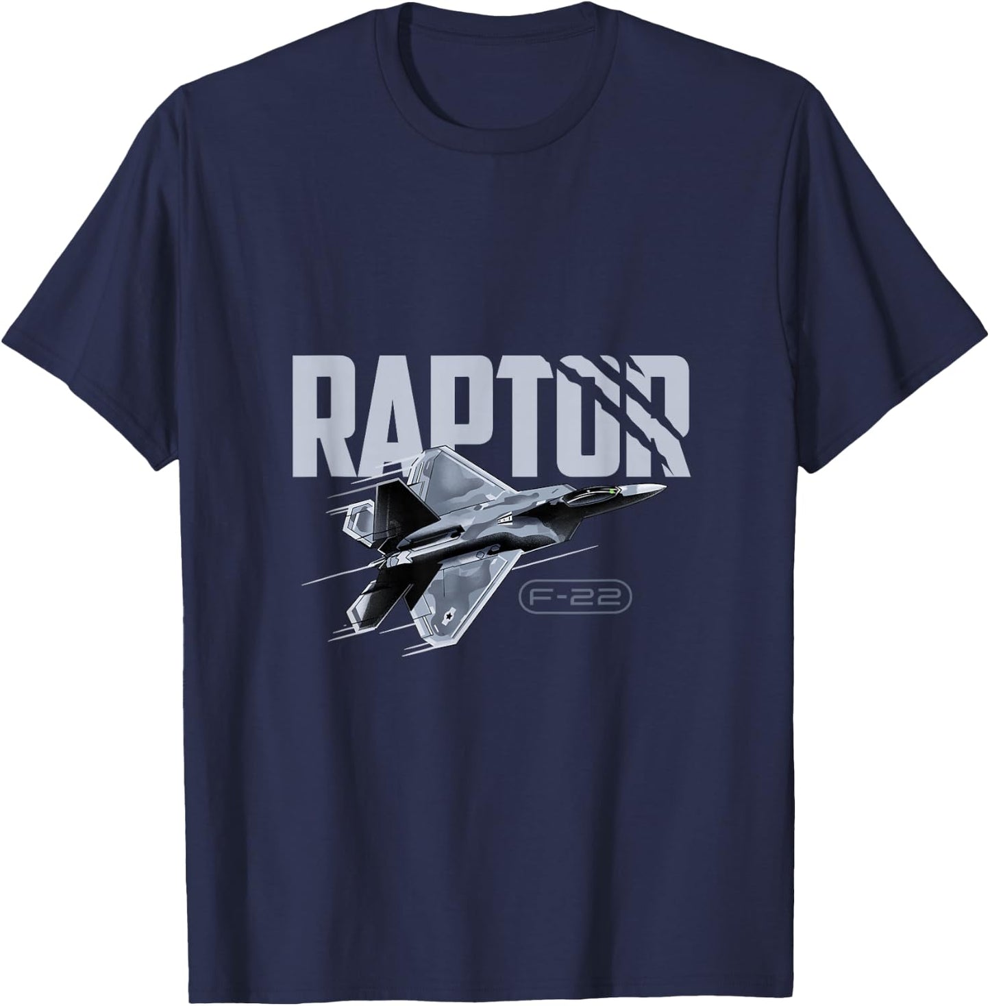 F-22 Raptor Military Jet Aircraft T-Shirt - T-Shirt | Navy
