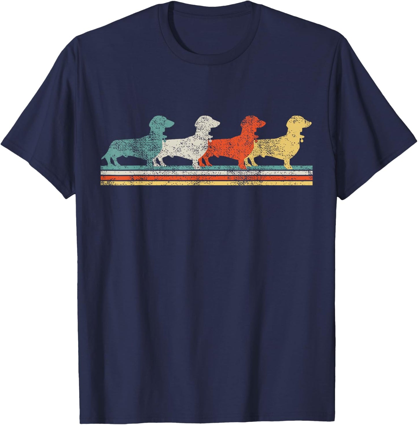 Dachshund Wiener Weiner Doxie Small T-Shirt - T-Shirt | Navy