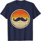 Retro Mustache Vintage Barber Moustache Beard Design T-Shirt - T-Shirt | Navy