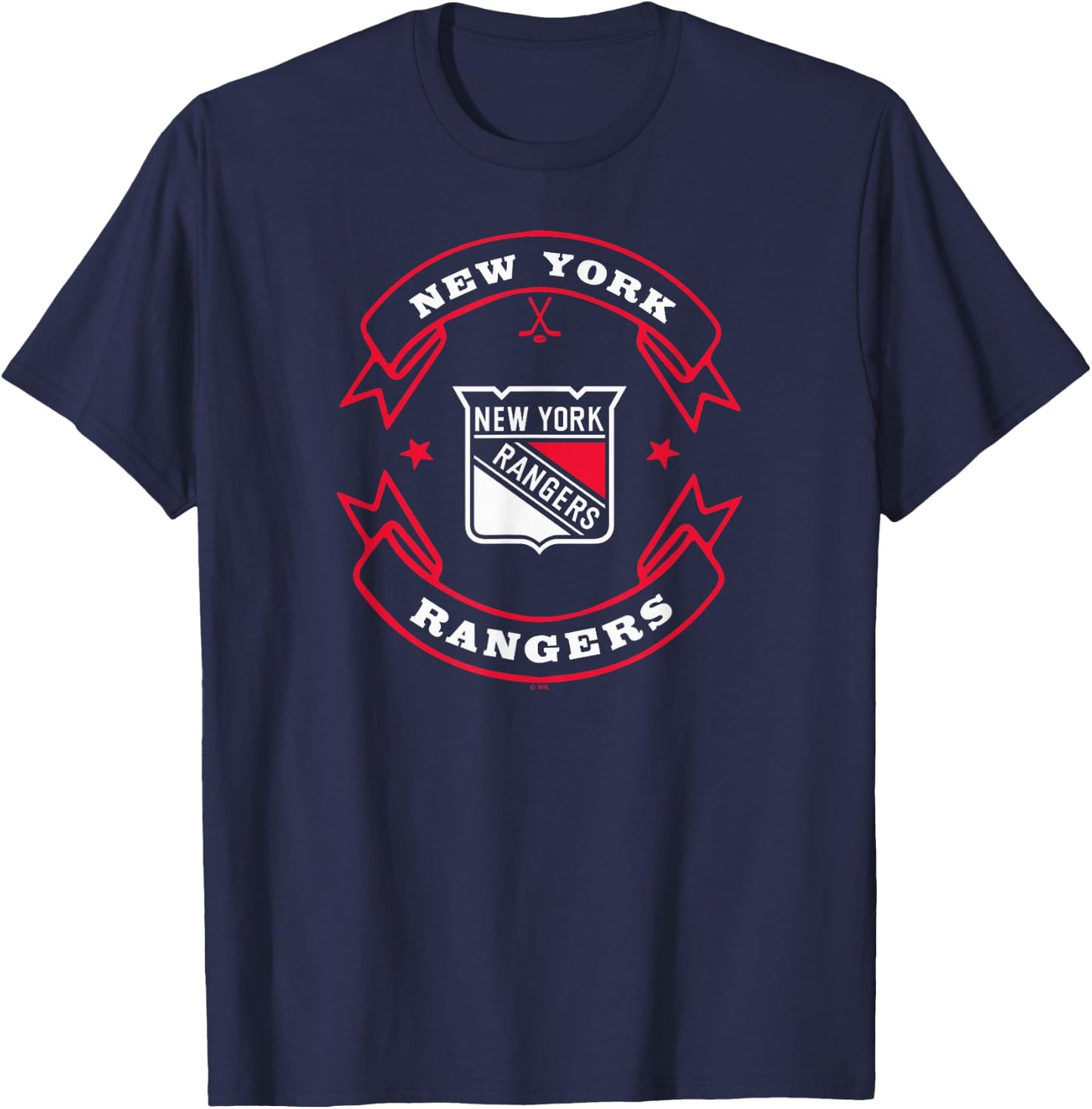 New York Rangers Blaze Blue Officially Licensed T-Shirt - T-Shirt | Navy