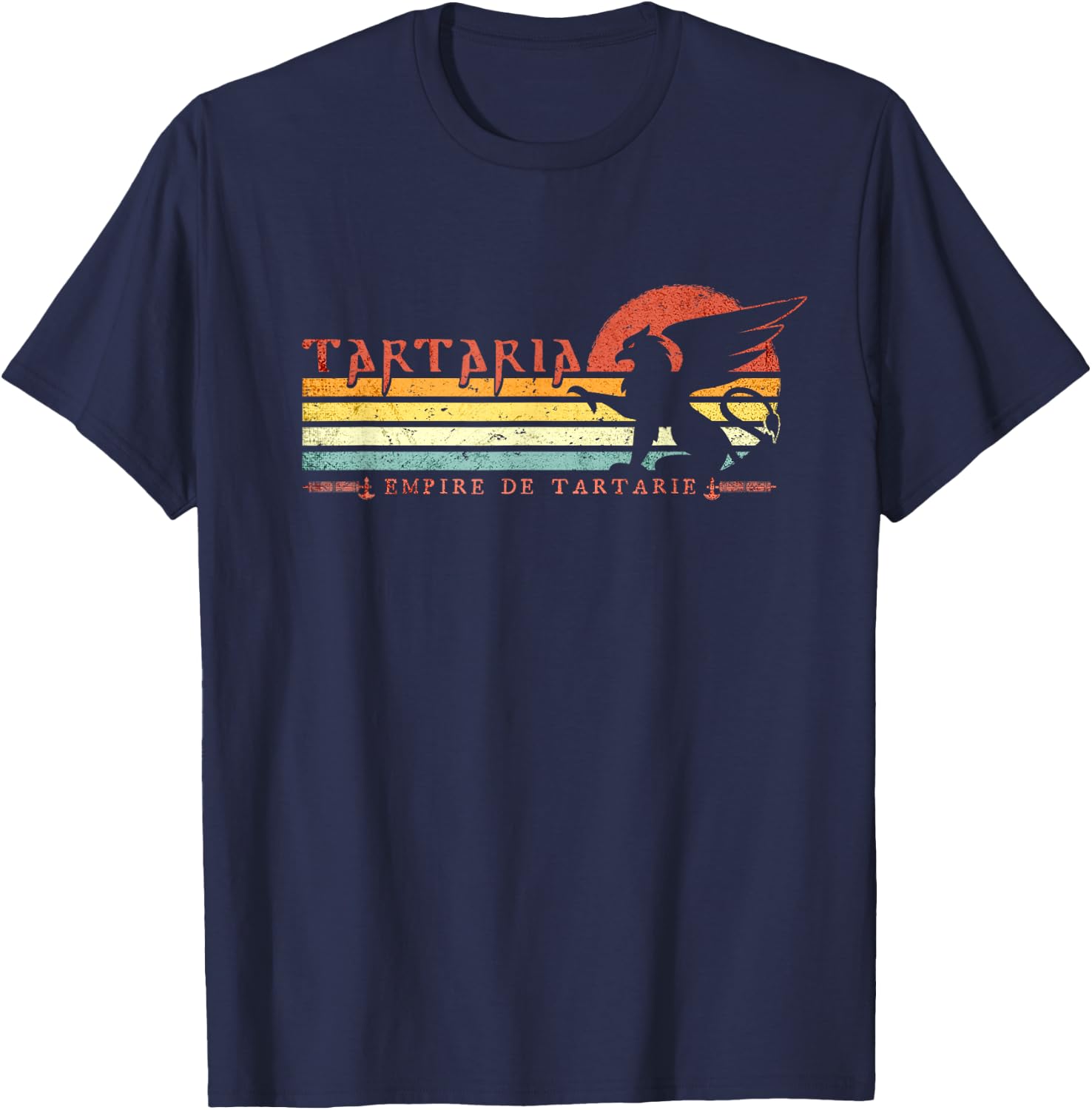Tartaria - Empire de Tartarie - Retro Ancient Griffin T-Shirt - T-Shirt | Navy