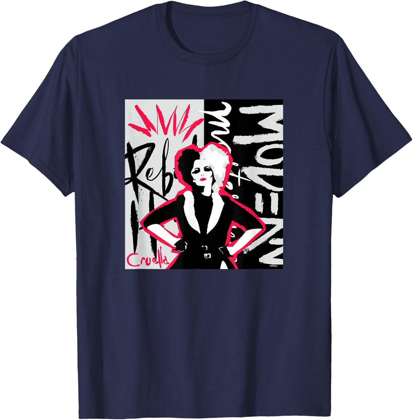 Cruella - Cruella Rebel Collage T-Shirt - T-Shirt | Navy