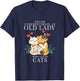 Never Underestimate An Old Lady Who Loves Cats T-Shirt - T-Shirt | Navy