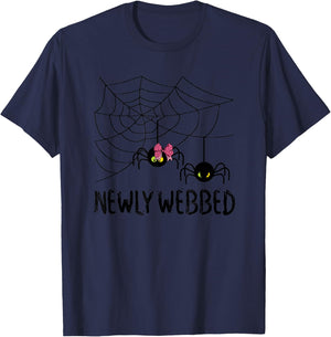 Funny Halloween Bride and Groom Costume Bridal Shower Party T-Shirt - T-Shirt | Navy