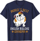 World´s Best English Bulldog Grandma Dog Owner Funny Women T-Shirt - T-Shirt | Navy