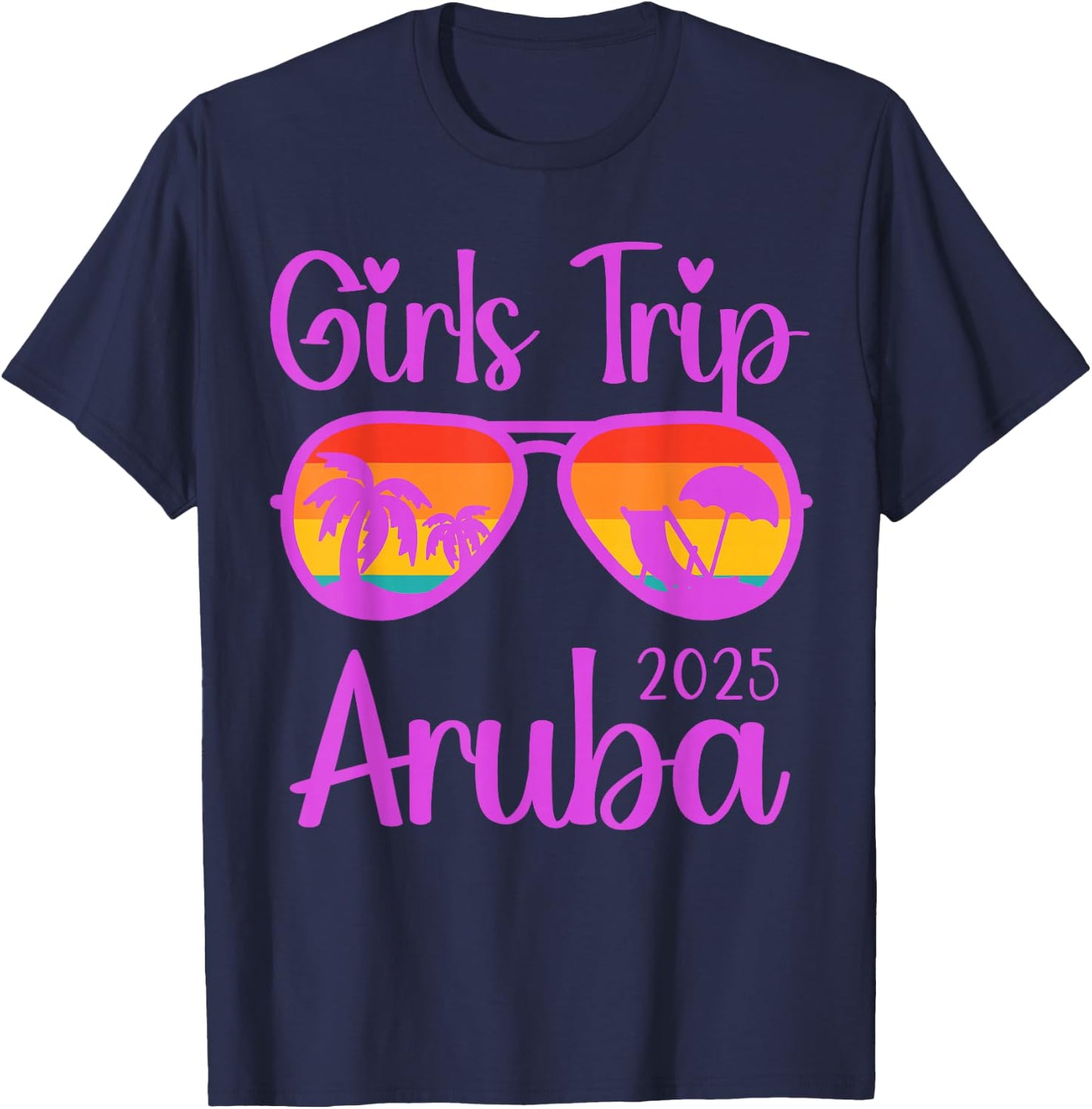 Girls Trip 2025 Aruba Caribbean Weekend Summer T-Shirt - T-Shirt | Navy