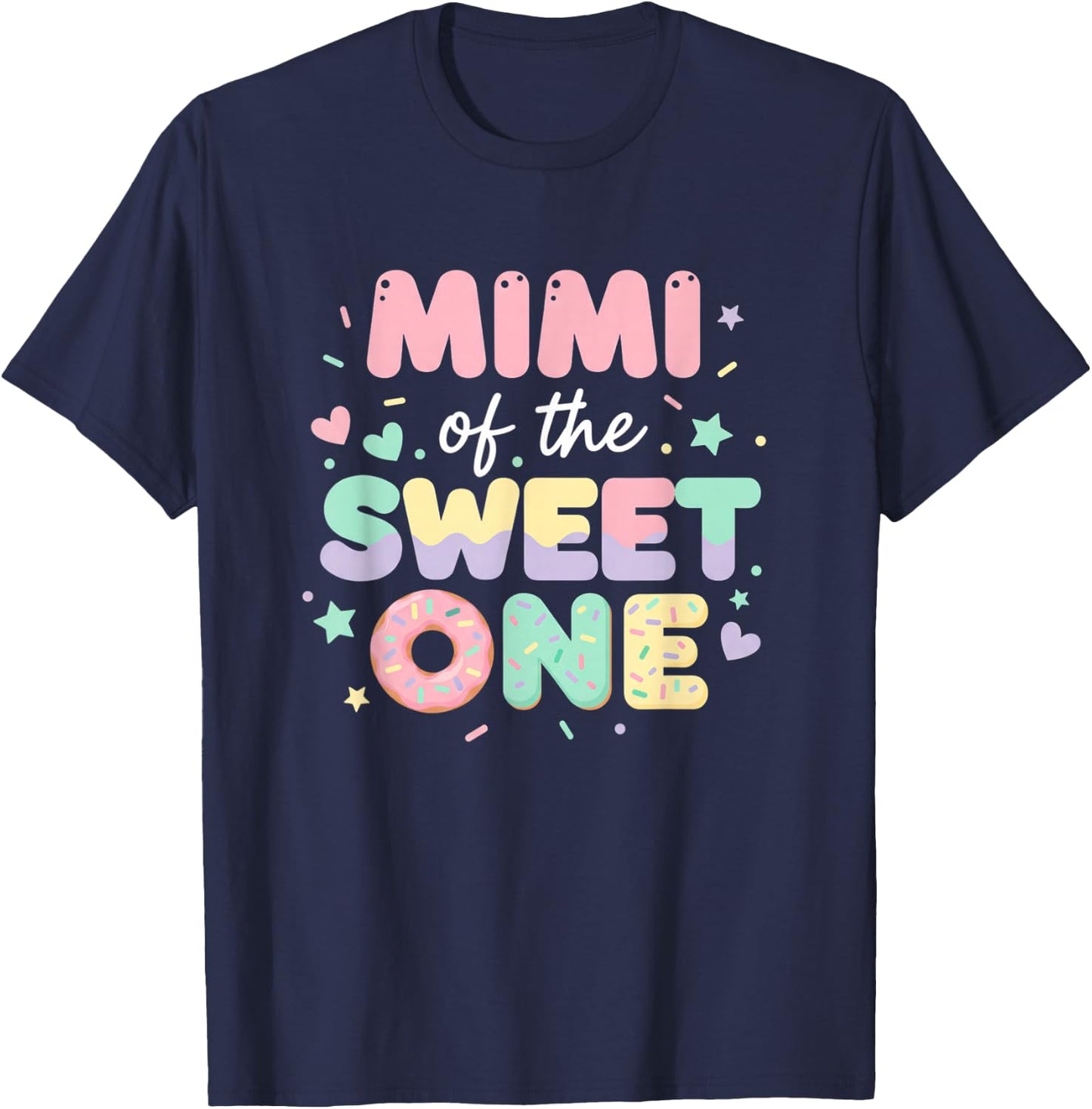 Grandparent Mimi of The Sweet One First Birthday T-Shirt - T-Shirt | Navy