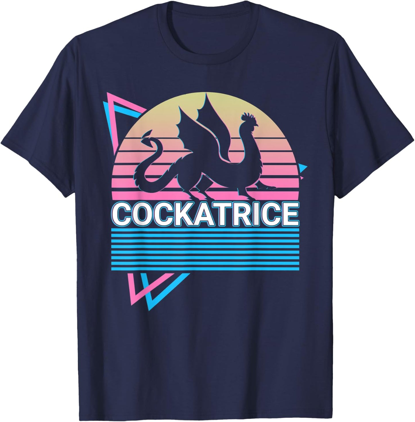 Cockatrice Beast Medieval Bestiary T-Shirt - T-Shirt | Navy